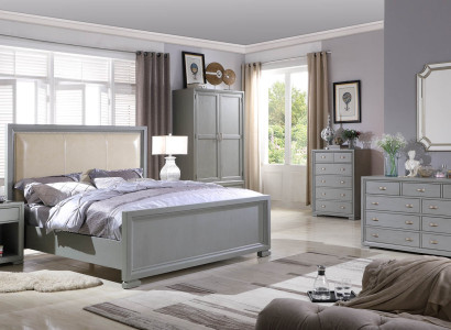 Bed Bedside table Chest of drawers 6 pcs. Bedroom Set Design Modern Luxury