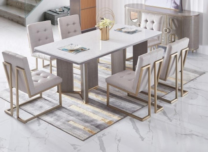 Table Set Suite Dining table 6 Chairs Luxury Style Furniture 8tlg Chair Group