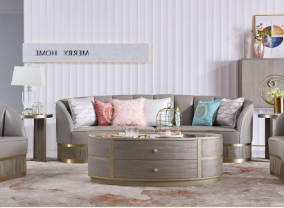 XXL Big Sofa Couch Upholstery Suite 4+1 Seater Classic Textile Sofas Couches