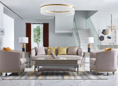Luxury Furniture Sofa set Living room Sofa Couch Upholstery Set Complete e