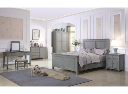 Bedroom Furniture Complete e Sets Bed Bedside table Wardrobe Table new 6pcs.