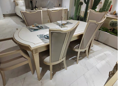Dining set Modern Chairs Table Tables 7 pieces. Dining table 6 x Chairs Dining room Set