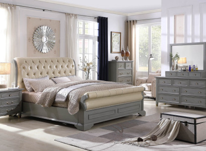 Bedroom Furniture Complete e Sets Bed Bedside table Wardrobe Table new 3pcs.