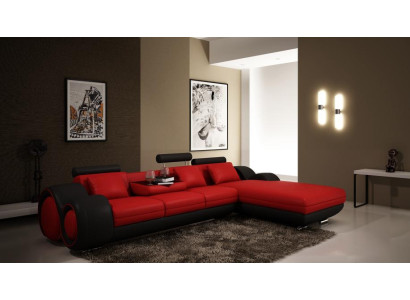 Patented Design Corner sofa Sofa Couch Upholstery Leather Corner BERLINr Living landscape