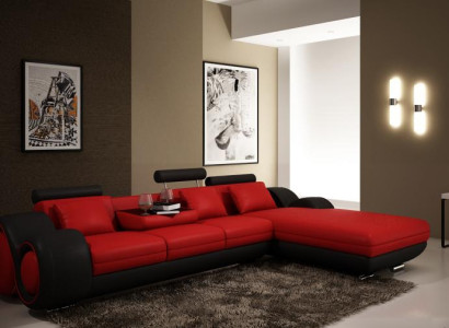 Patented Design Corner sofa Sofa Couch Upholstery Leather Corner BERLINr Living landscape