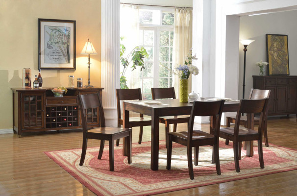 Dining table 6x chairs wine cabinet 8 pieces. Dining room Set Group Suite Table