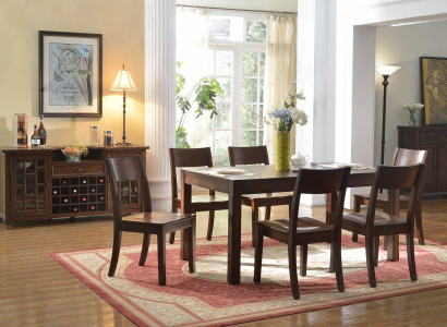 Dining table 6x chairs wine cabinet 8 pieces. Dining room Set Group Suite Table