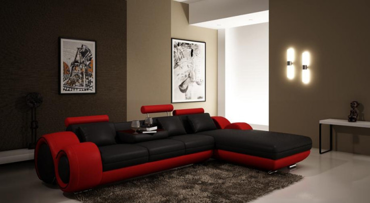 Elegant living Luxurious corner sofa in perfect L-shape sofa living room