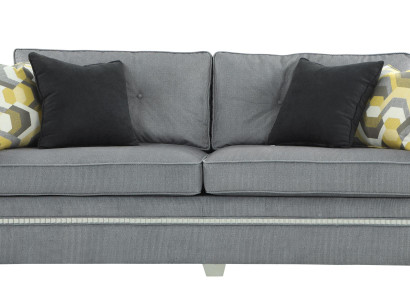 Sofa set 3+1 Gray Living room Textile Upholstered furniture Modern sofa