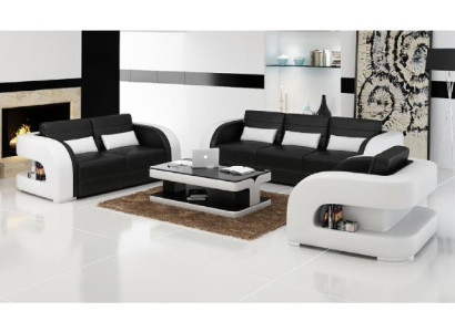 3+2+1 Sofa set Leather sofa Couch Sofa Designer Sofas Living landscape Bergamo