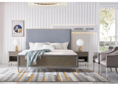 Luxury Bed Bedroom Furniture 2x Bedside table Set Beds dubai hotel Furniture