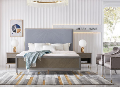 Luxury Bed Bedroom Furniture 2x Bedside table Set Beds dubai hotel Furniture