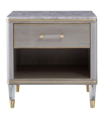 Bed 2x Bedside table 3 pcs. Bedroom Set Design Deco Modern Luxury Beds