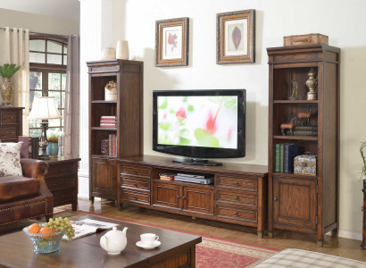 Classic wall display cabinet, sideboard, TV cabinet, wall shelf, wardrobe, 3 pieces.