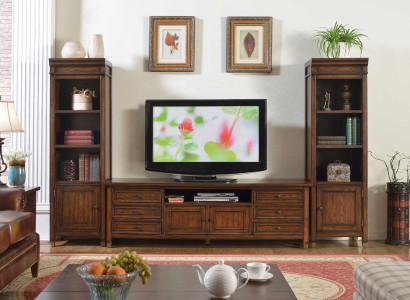 Living room Wall Sideboard Design 2x glass cabinet low TV-cabinet Sideboard Sideboard 3 Piece Living room Wall Set