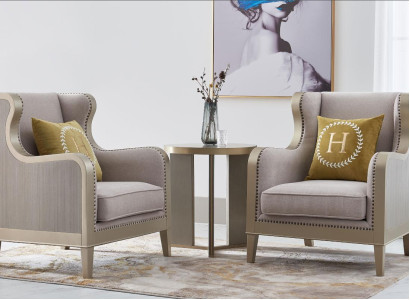 Sofa set Suite 3-piece set 2x Armchair Side table Table Sofa Suite Sets