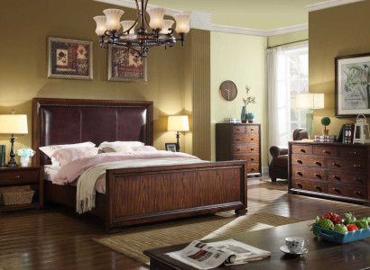 Bed 2x Bedside table 3 pcs. Bedroom Sets Designer Luxury Beds Complete's Set