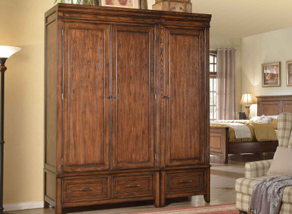Wardrobe 2x Wardrobe Wooden Cabinet Solid Brown Wood Cabinets Bedroom