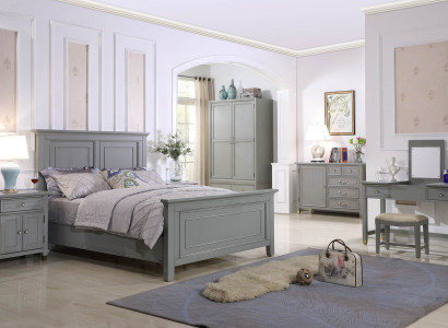 Bedroom Bedside tables 3 Piece Set Design Luxury Bed Wood Double bed new Furniture