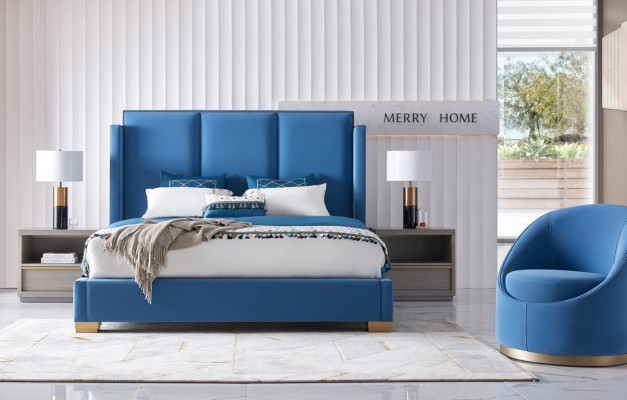 Bedroom Luxury Bed Furniture 2x Bedside table Set Beds dubai hotel Furniture