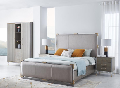 Luxury Bedroom Bed Double Beds Wood 180x200cm Dubai Hotel