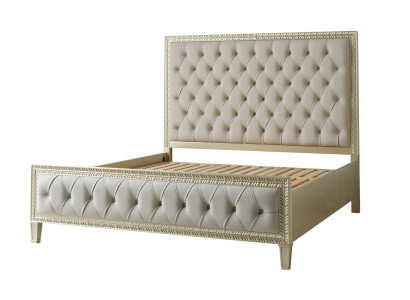 Beds Luxury Bed Hotel Royal Furniture Fabric Design Furnishings Upholstered bed Frame