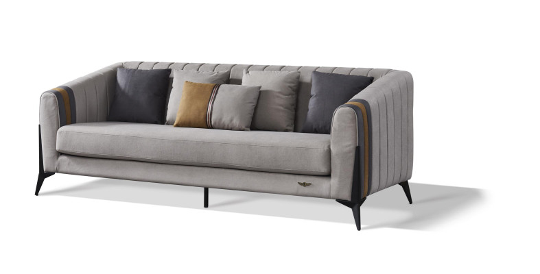 Classic 3 Seater Designer Sofa Upholstery Sofas Couches Leather Three Seater