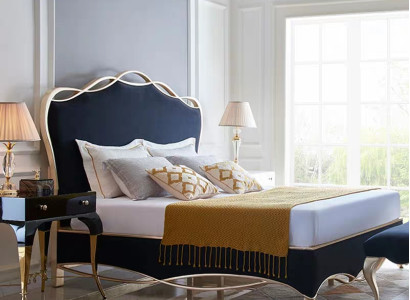 Design Textile Bed Marriage Modern Hotel Frame Luxury Sleep Room Double