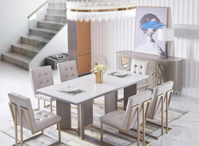 Dining room Table Designer Luxury Furniture Wood Tables 180x90cm Living room