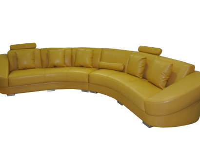 Round Corner Sofa Couch Upholstery XXL Big Round Couches Living landscape U-shape yellow new