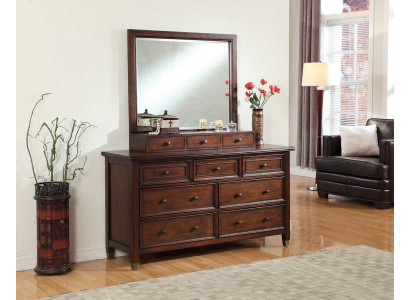 Buffet Sideboard Chest of drawers with Mirror Real Handcraft Wood Classic Sideboard