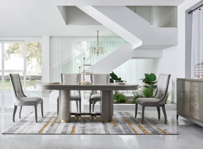 Dining room Table Designer Luxury Furniture Wood Tables 221x95cm Living room