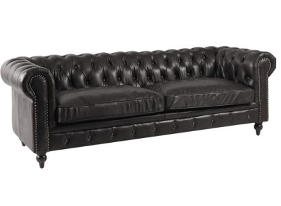 Cheterfield Sofa 3 Seater Modern Leather -Fibre Real wood Luxury Classic Style Furniture