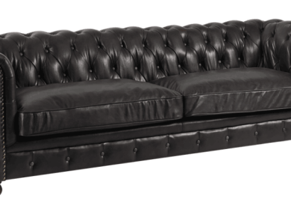 Cheterfield Sofa 3 Seater Modern Leather -Fibre Real wood Luxury Classic Style Furniture