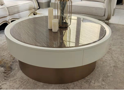 Design Metal Wood Gold Sofa Living room Tables Side Round Table Coffee table