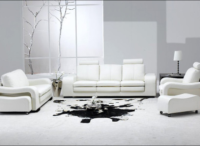 Leather Sofa Couch Living landscape Suite Design Modern 3+2+1 Seater Sofa A1112