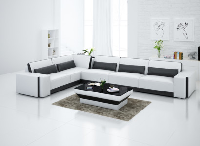 Leather sofa Couch Living landscape Corner Modern Corner sofa Design Suite Sofa