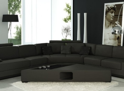 Leather sofa Corner sofa Sofa with USB Upholstery Designer Corner suite Living landscape LimaS