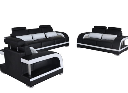 3+2+1 Suite Leather Sofa Couch Couches Sofas Living landscape Luxury