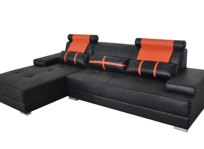 Design Leather Upholstery XXL Seat Room Living Sofa Couch Designer Corner