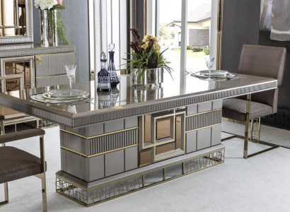 Dining table Gray Modern Dining room Beautiful Kitchen Wood Tables Design Luxury Metal new