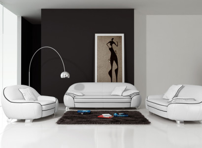 Leather sofa Couch Living landscape 3+2+1 Seater Suite Design Modern Sofa with USB