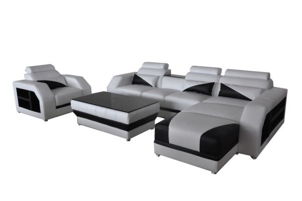 Leather Corner Sofa Suite Sofas Couches Upholstery Living landscape Armchair Corner
