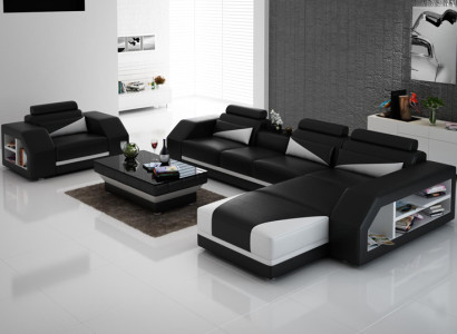 Leather sofa Couch Living landscape Corner sofa L-shape Design Modern Sofa new G8018F