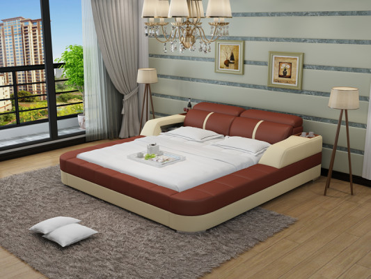Luxury Leather Bed Design Upholstery Beds Double Modern Marriage 140/160/180 LB8823