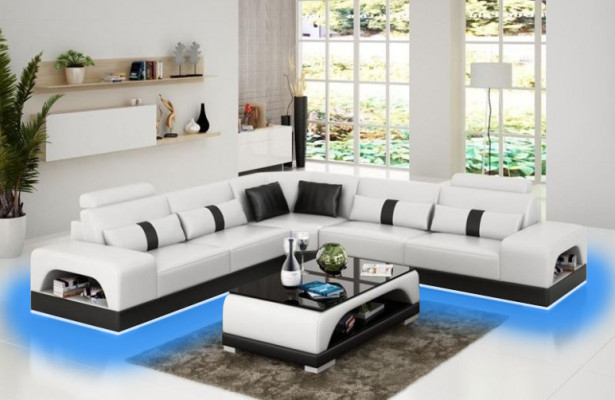 Modern Corner suite Corner sofa Corner sofa Living landscape L-shape XXL Sofa Couch new