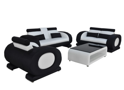 Sofa with USB Leather Seat 3+2+1 Complete Set Suite Designer Modern Upholstery new