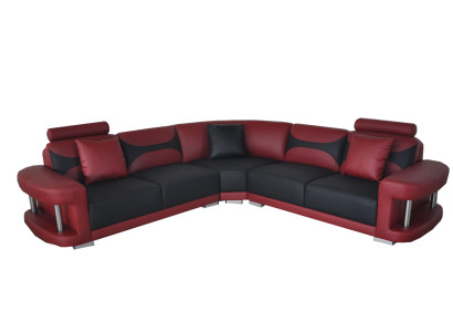 Leather Modern XXL Couch Living landscape Leather sofa Sofa set Sofa L-shape with USB