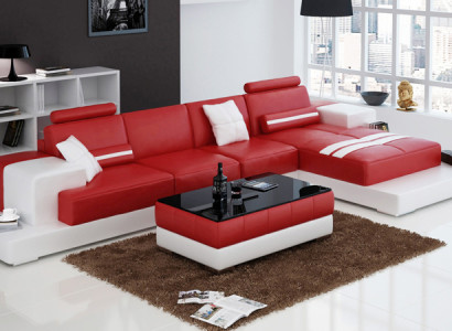exclusive s Elegant corner sofa in L-shape red design for stylish living spaces