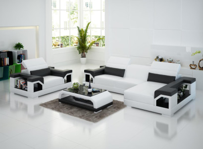 Leather Sofa Modern Couch Living landscape Corner sofa Armchair Set Suite Sofa with USB